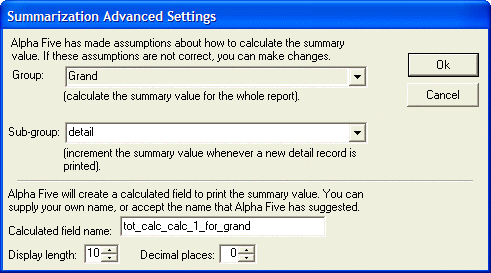 Group Detail Proper Setting For Calc Field